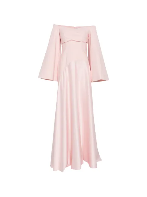 Solace London Rina flared-sleeve maxi dress Pink OS39001