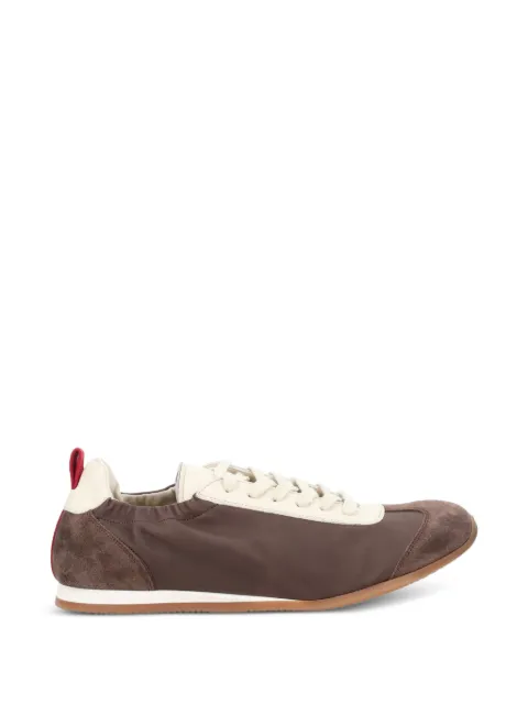 Uma Wang suede panelled trainers Brown US9587