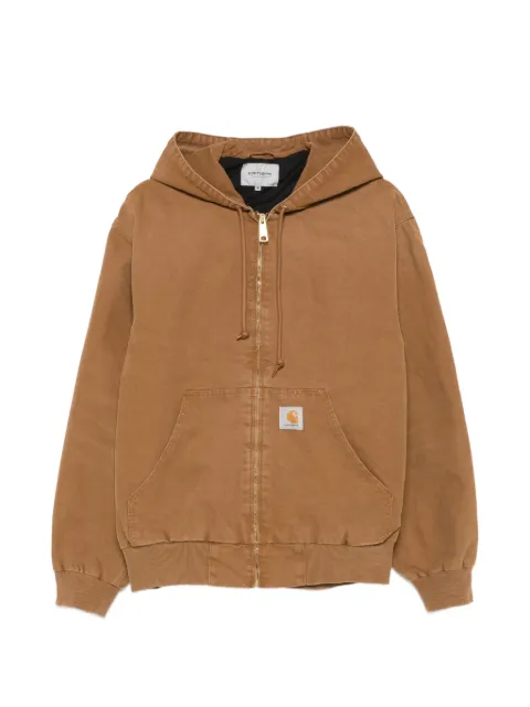 Carhartt WIP hooded zip-up jacket Brown I034820