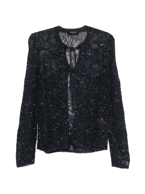 Fabiana Filippi sequin-embellishment cardigan Black MAD276F5090000D864