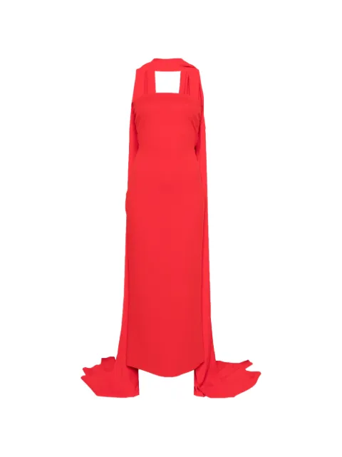 Solace London The Martine draped midi dress Red OS47049