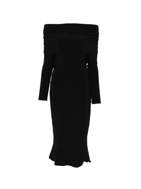 Norma Kamali off-shoulder midi dress Black KK1263PLT65001