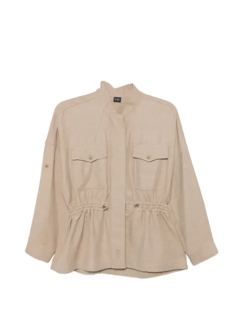 Fay flap pocket jacket Neutrals NAW04525640ZDS