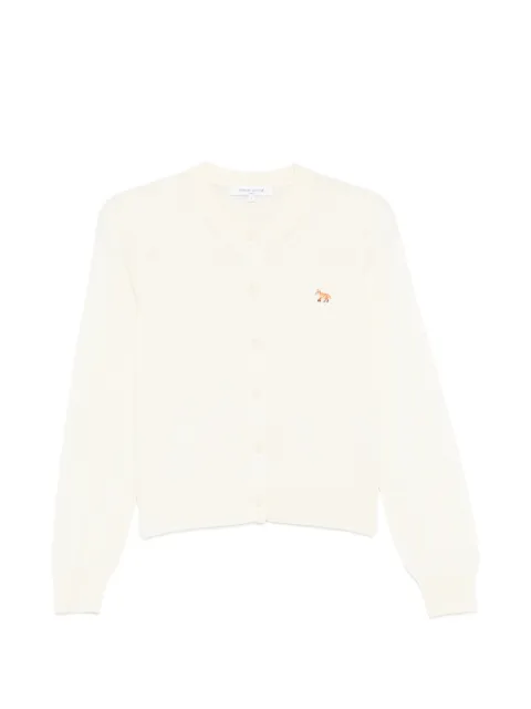 Maison Kitsuné fox-motif cardigan Neutrals PW00502KT1181