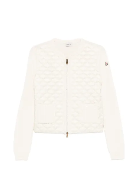 Moncler quilted zip jacket Neutrals L10939B00036M5670
