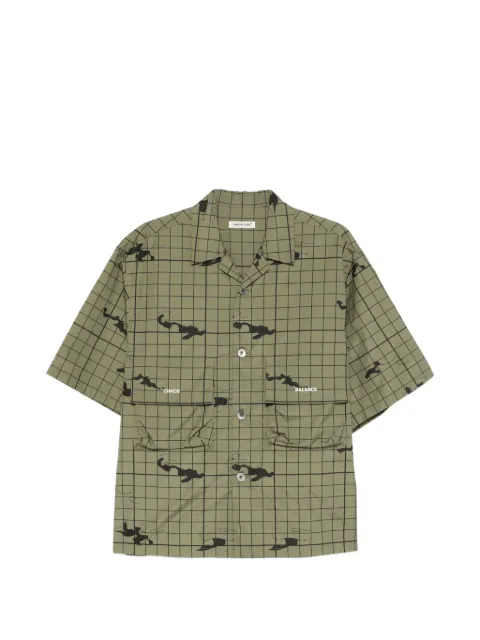 Undercover checked-pattern shirt Green UP1F44111