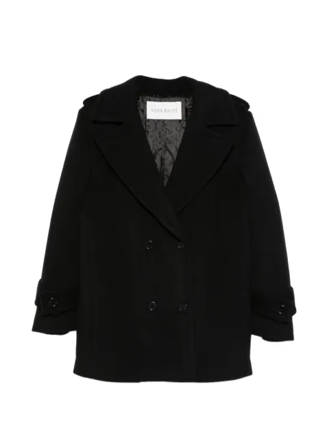Nina Ricci double-breasted reefer coat Black 25ACMA013WV032516054