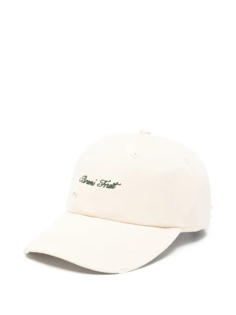 Bram’s Fruit logo-detail cap Neutrals SCRIPTLOGOCAP