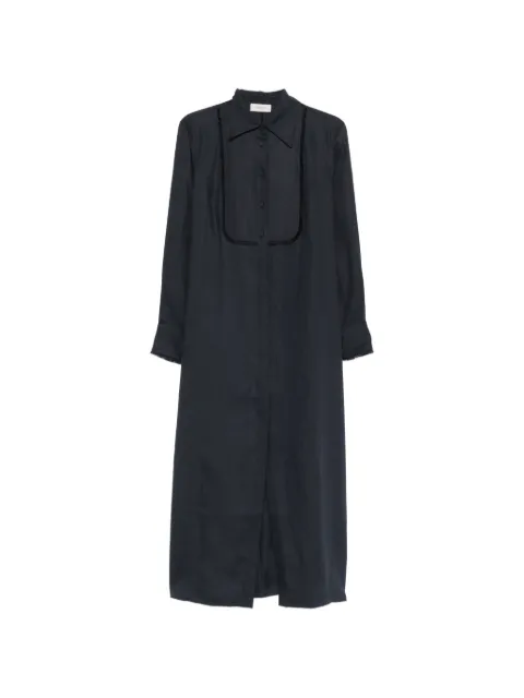 Agnona ribbon trim shirt dress Blue TR1110YU3049