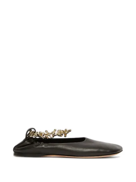 Max Mara Nuraghe chain-detail ballet flats Black 2612521012600