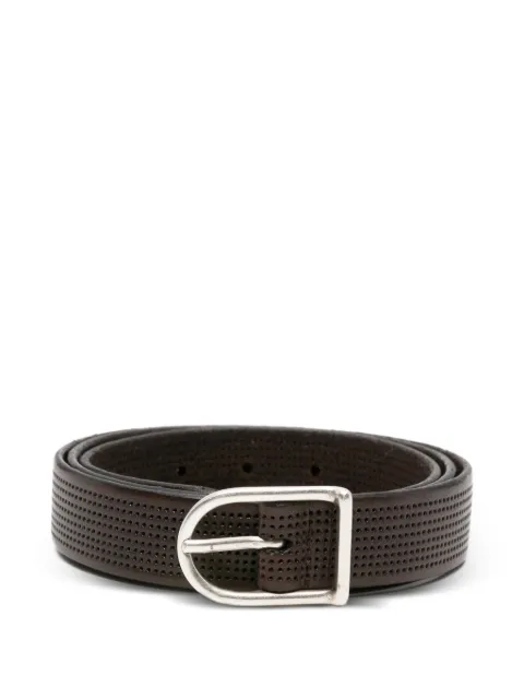 Dell'oglio perforated leather belt Brown 3408386714