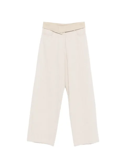 Alysi contrast-waist trousers Neutrals 116111P6049
