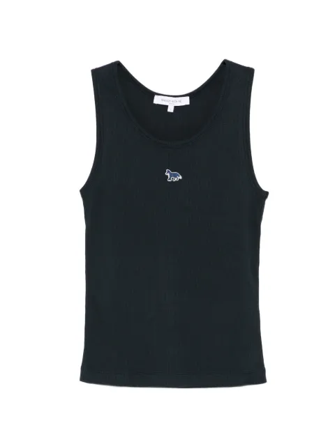 Maison Kitsuné ribbed emblem tank top Blue MW00121KA0033