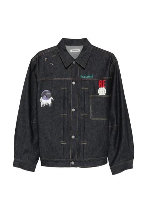 Undercover embroidered oversized denim jacket Blue UP1F4206
