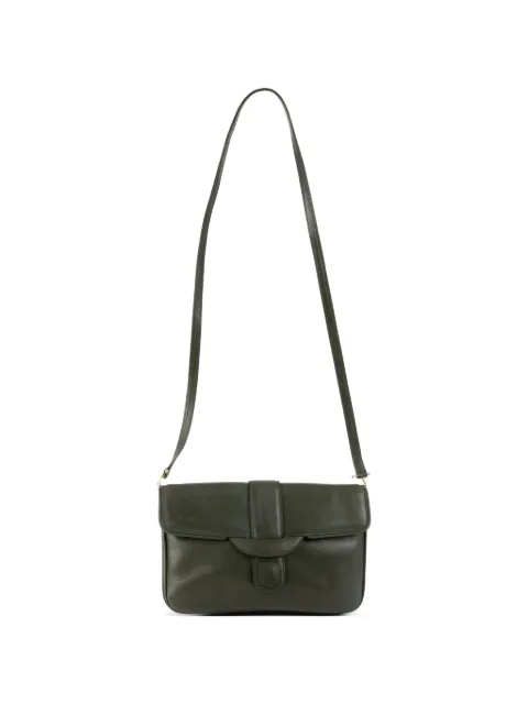 Celine Pre-Owned 1980s leather shoulder bag Green 15016402