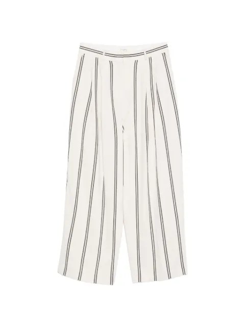 PSOPHIA stripe-pattern pleated trousers Neutrals 237TRS2741