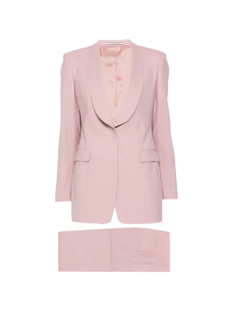 Tagliatore Lou shawl-lapel suit Pink TLOU18BAD190043U