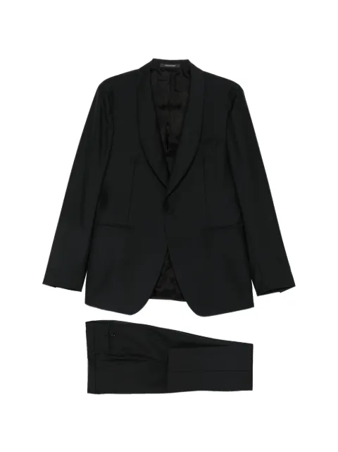 Tagliatore shawl-lapel single-breasted suit Black 2FVK18A01060007U