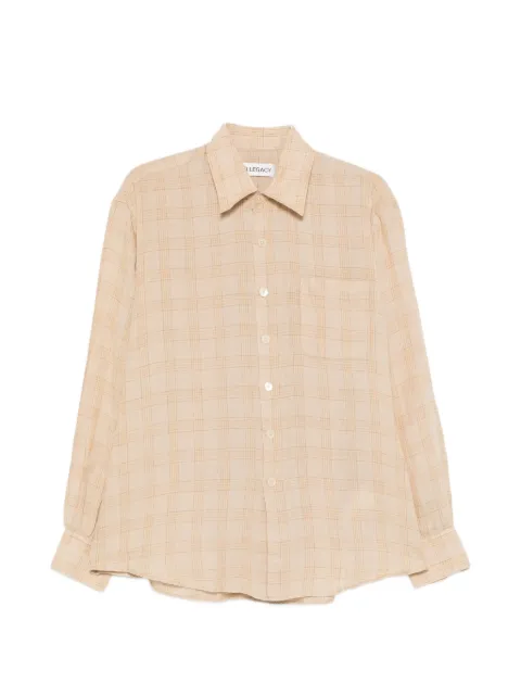 OUR LEGACY checked linen shirt Neutrals M2262AVC