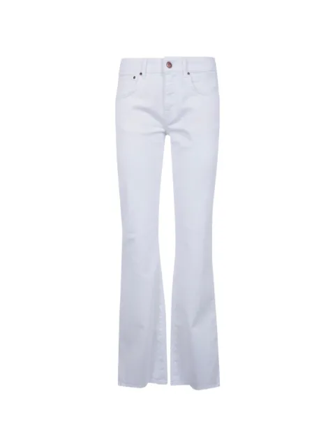 CIGALAS button-detail flared jeans White 29V08TDRS11
