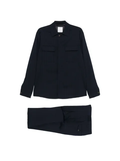 Eleventy textured suit Blue M75ABUL03TES0M169