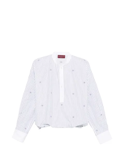 Gucci striped embroidery blouse White 855774ZAUBX