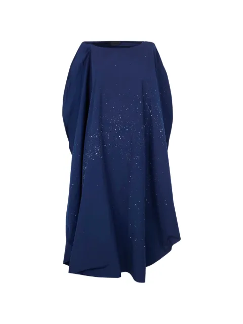 Maria Calderara splatter-print dress Blue V528HU7