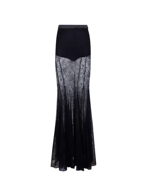 Elisabetta Franchi skirt in floral lace Black GO17862E2