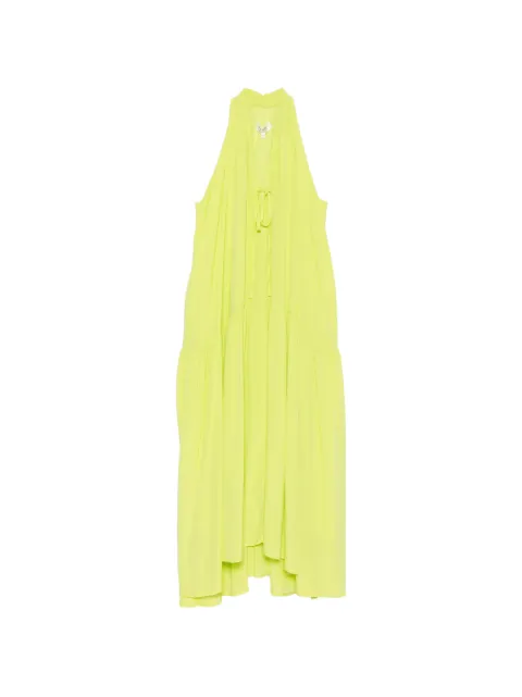 PSOPHIA tie-detail halterneck dress Green 234DRS2730