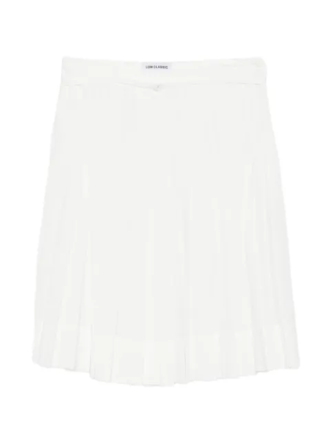 Low Classic pleated midi skirt White LW265SK03