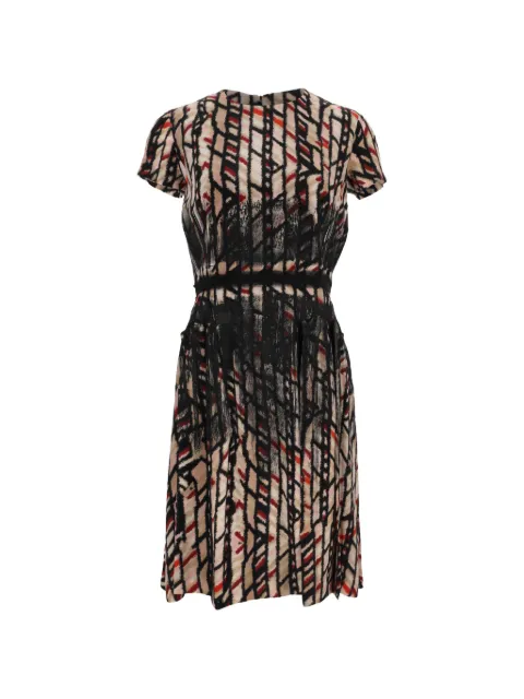 Bottega Veneta Pre-Owned pleated A-line dress Black NAPPUGBCL618710W