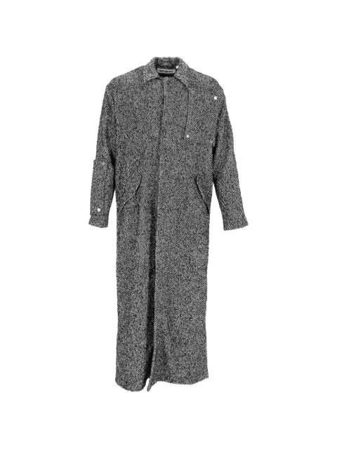 Off-White Pre-Owned herringbone-pattern coat Grey MRPPUDECL463593M