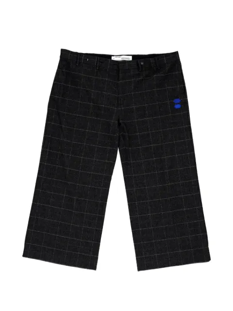 Off-White Pre-Owned checkered wide leg trousers Grey MRPPUDECL455982M