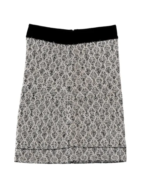 SANDRO Jazz geometric jacquard skirt Grey TONPUFRCL467666W