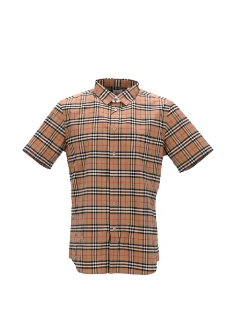 Burberry Pre-Owned cotton checked shirt Neutrals 53542407930204