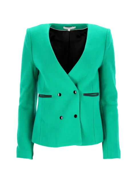 SANDRO double-breasted pockets blazer Green TONPUITCL423246W