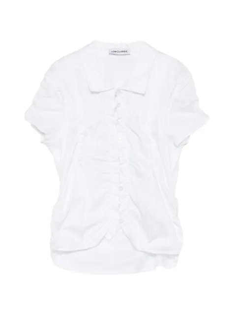Low Classic button-down gathered shirt White LW265SH06