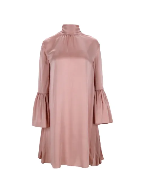 Fendi Pre-Owned ruffled sleeve turtleneck mini dress Pink NAPPUDECL461473W