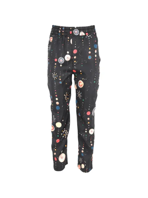 Isabel Marant Vintage polka-dots elasticated-waist trousers Black TONPUFRCL398998W