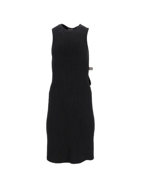 Louis Vuitton Pre-Owned sleeveless knitted midi dress Black NAPPUDECL462706W