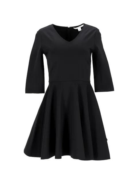 Diane Von Furstenberg Vintage V-neck flared mini dress Black NAPPUGBCL446852W