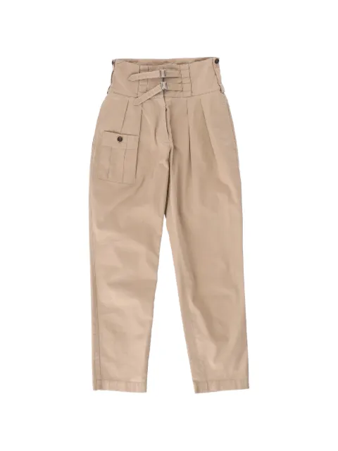 Dolce & Gabbana Pre-Owned double-belted trousers Neutrals NAPPUDECL462754W