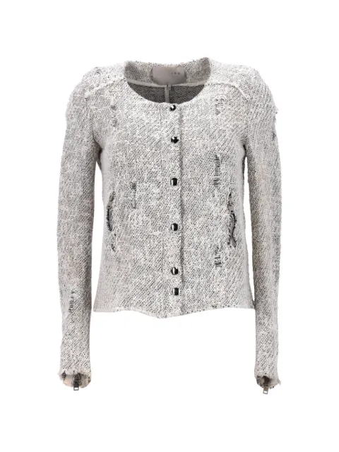 IRO distressed cotton jacket White NAPPUITCL364226W