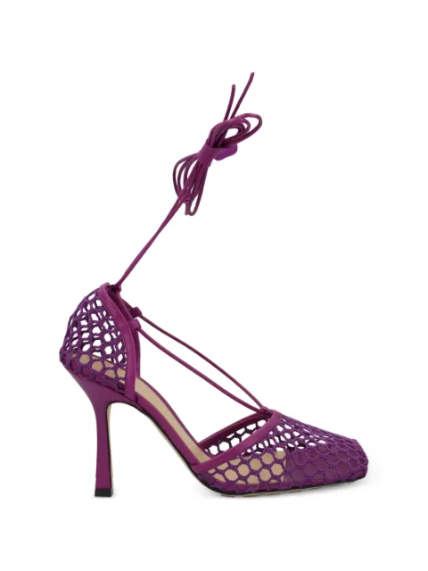 Bottega Veneta Pre-Owned lace-up leather sandals Purple 49019092730204