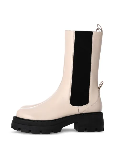 Sergio Rossi Vintage Milla platform leather boots White NAPPUITSH346956W