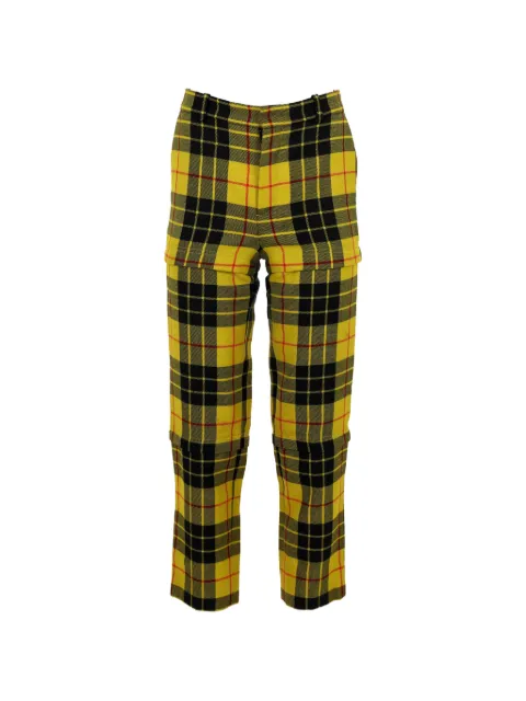 Balenciaga Pre-Owned 2017 check-pattern trousers Yellow BADOFRCL399116W