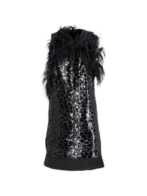 BOSS sequin-embellished dress Black NAPPUGBCL263651W