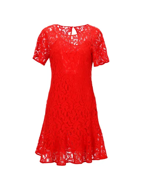 Michael Kors Vintage short-sleeve lace dress Red TONPUDECL347208W