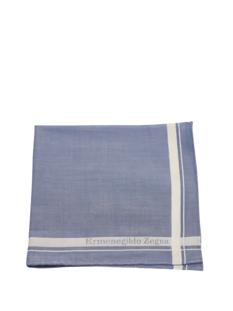 Ermenegildo Zegna Vintage striped square scarf Blue MRPPUGBAC244057M
