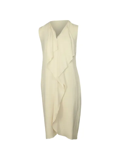 Polo Ralph Lauren Vintage Chantel ruffle sleeveless midi dress Neutrals TONPUGBCL139429W